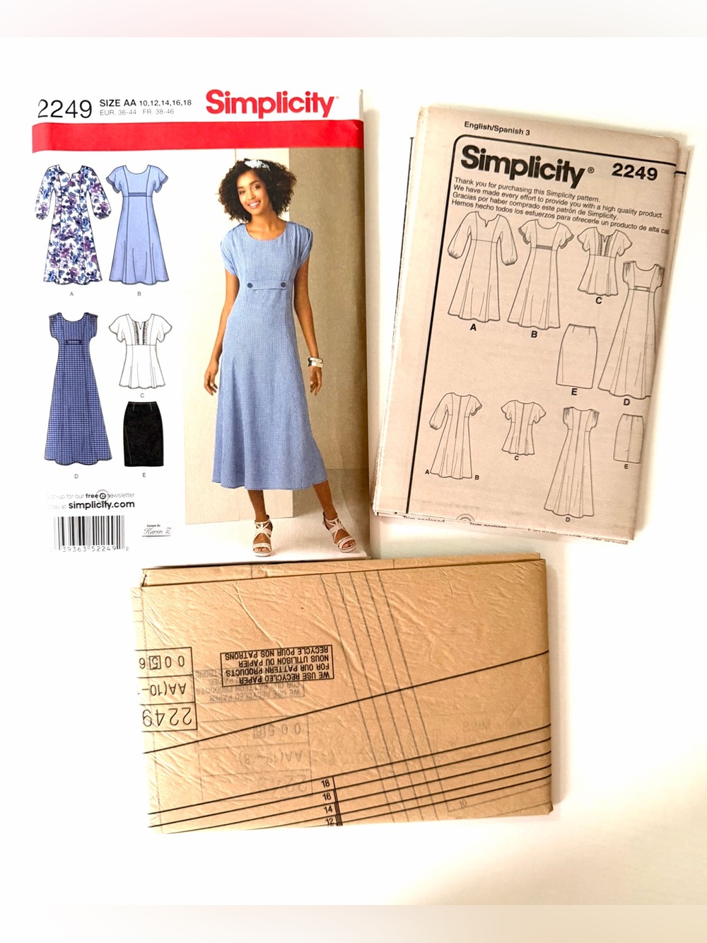 Uncut Simplicity pattern for dress in two lengths tunic & skirt 10,12,14,16&18 - Picture 5 of 16